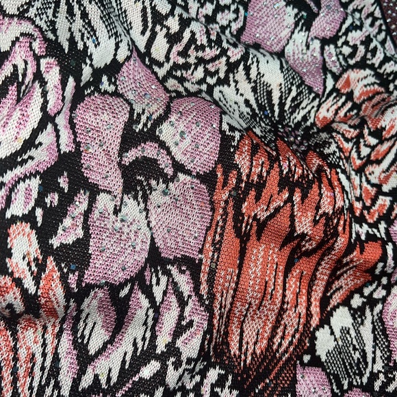 St. John evening halter top. Pink and black. Backless. Bejeweled. small/petite - Picture 3 of 13